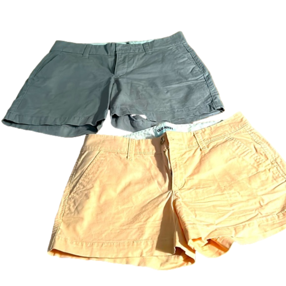 🌿Old Navy orange and grey shorts bundle - size 0🌿